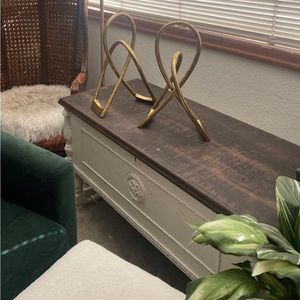 Tall Gold Bookends / Shelf Decor